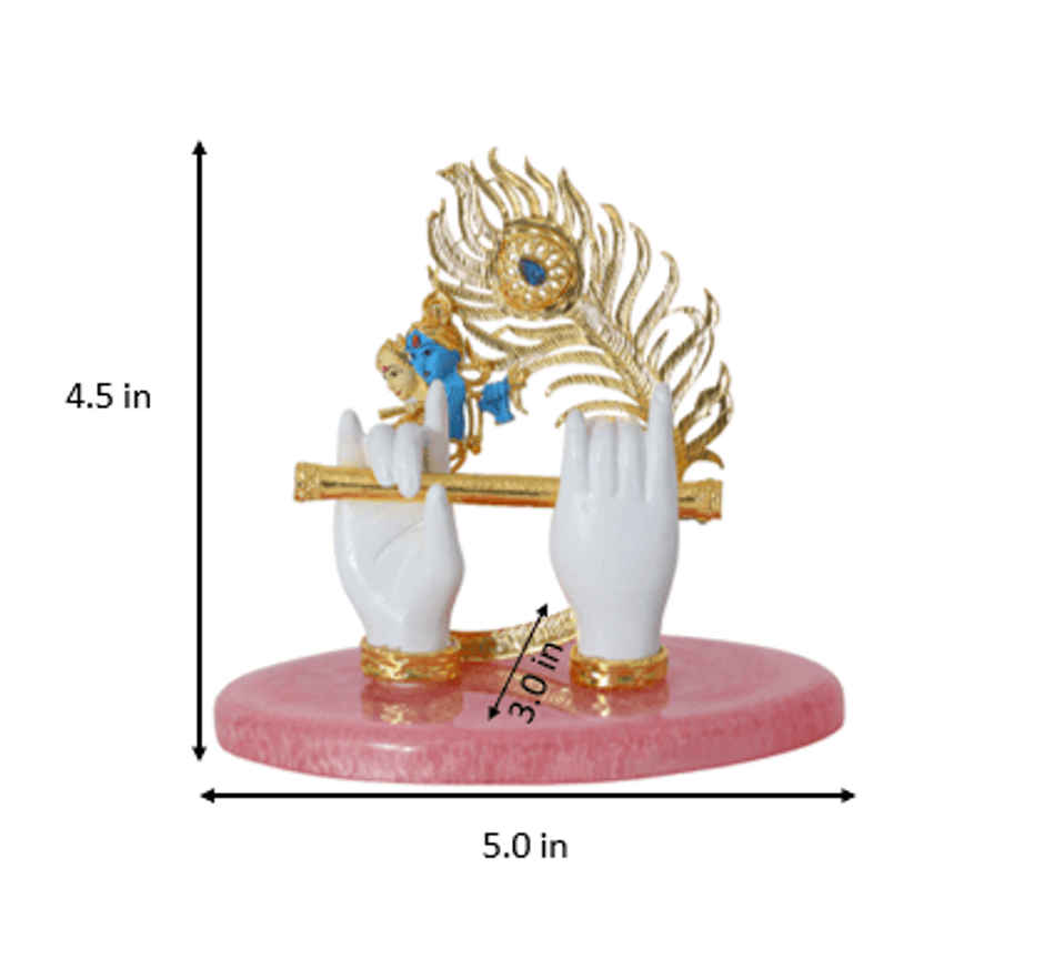 House of Wemy Krishnaji Divine Hands Idol for Gifting and Home Decor