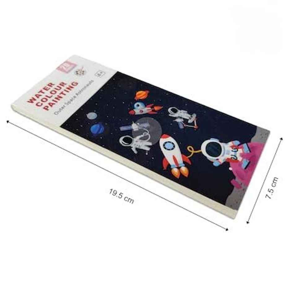 Chrome Pocket Watercolor Painting Book 20 Pages For Kids - Assorted Design & Color