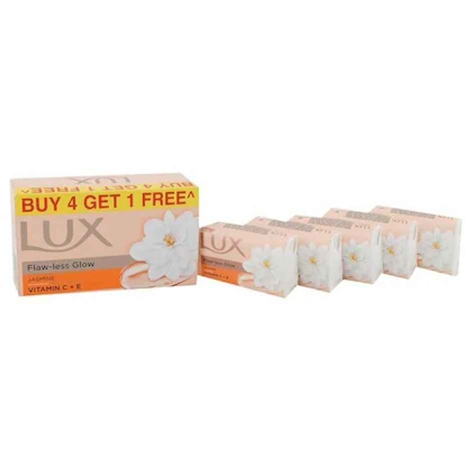 Lux Radiant Glow Bathing Soap infused with Vitamin C & E |For Superior Glow|Buy 4 Get 1 Free