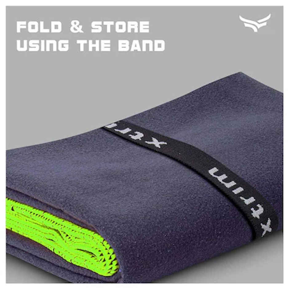 Xtrim Microfiber Quick Dry Towel, Gym Towel, Sports Towel| 200 GSM | S | Navy Blue