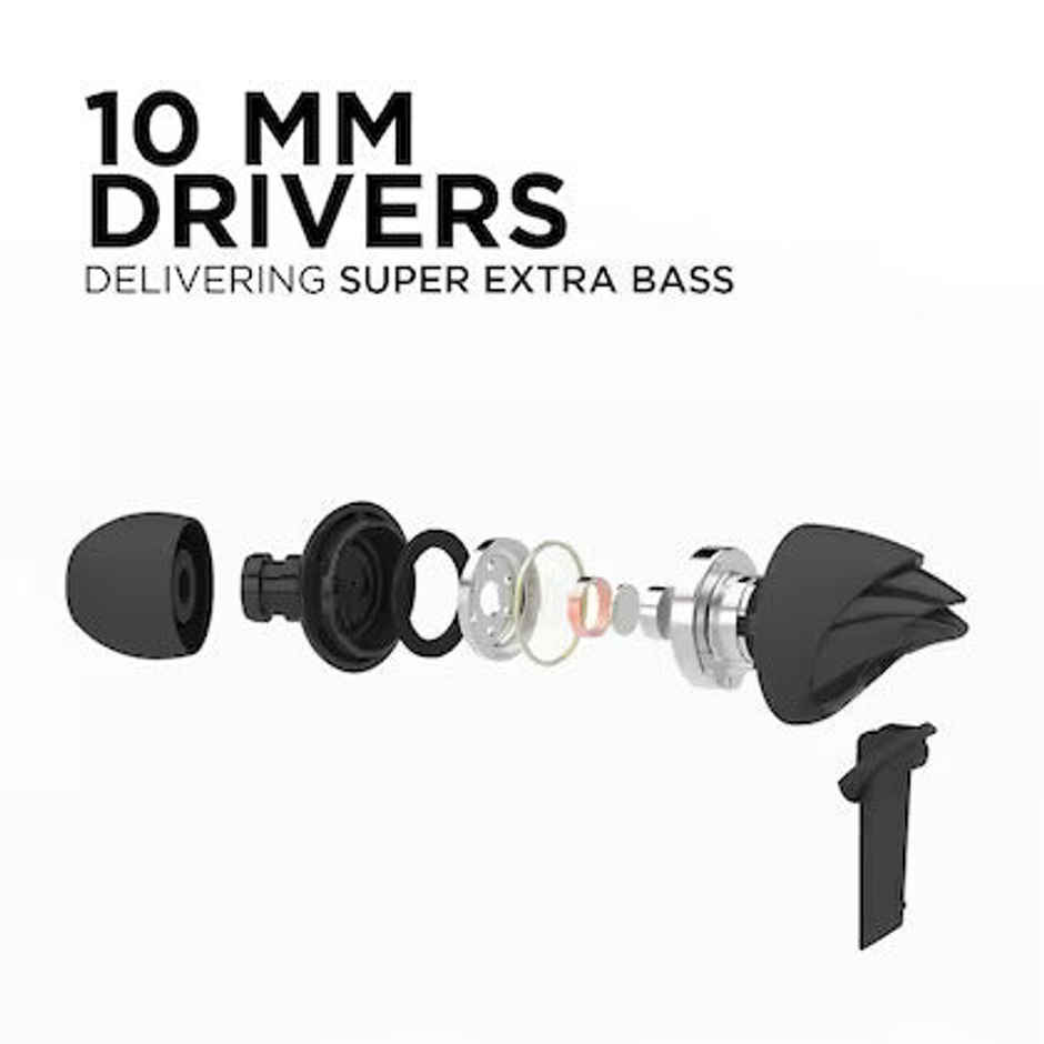 boAt BassHeads 110 in-Ear Wired Earphones with Hawk Inspired Design(White)