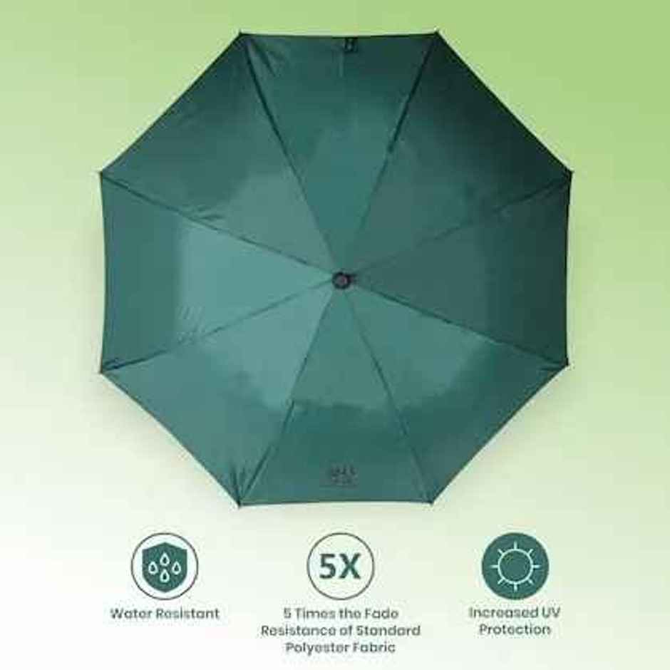 EUME Leatrix Auto-Open Umbrella | Green | 21 inch | 2 Fold
