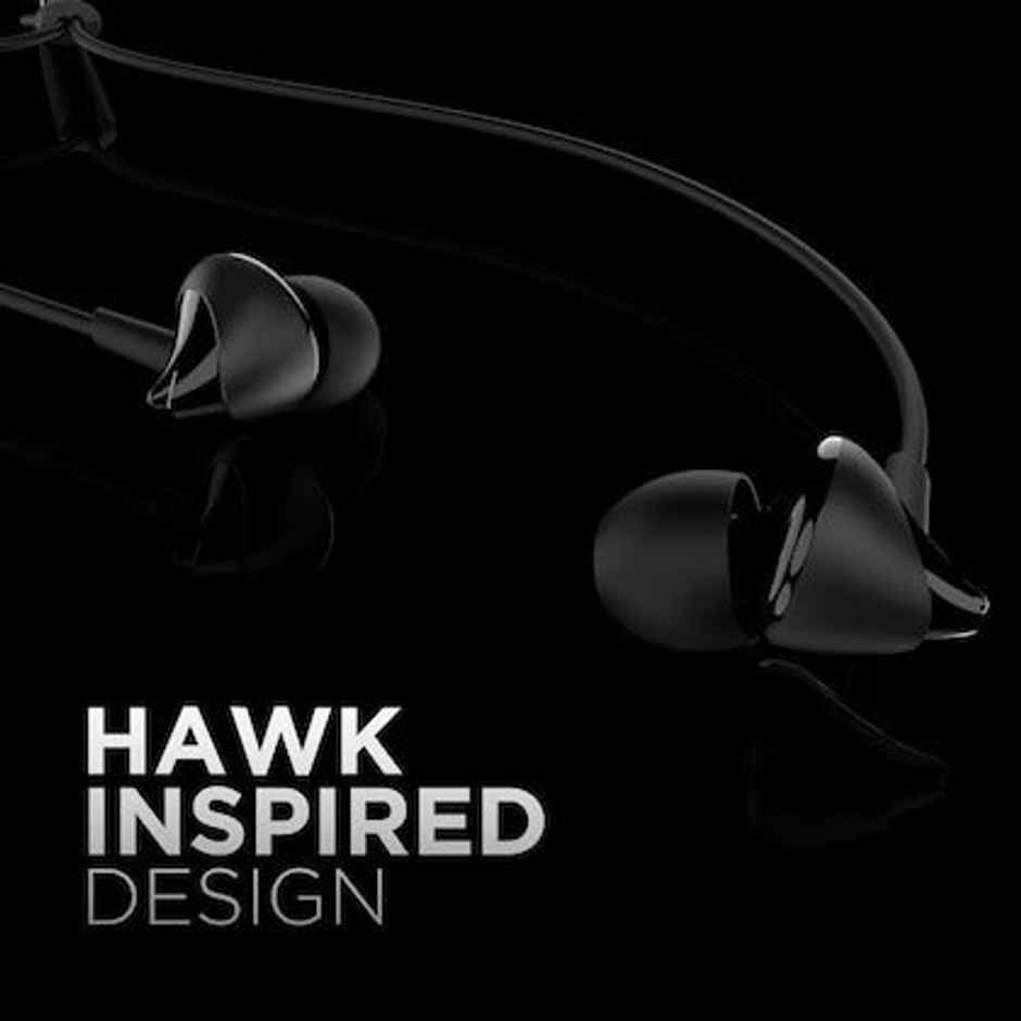 boAt BassHeads 110 in-Ear Wired Earphones with Hawk Inspired Design(White)