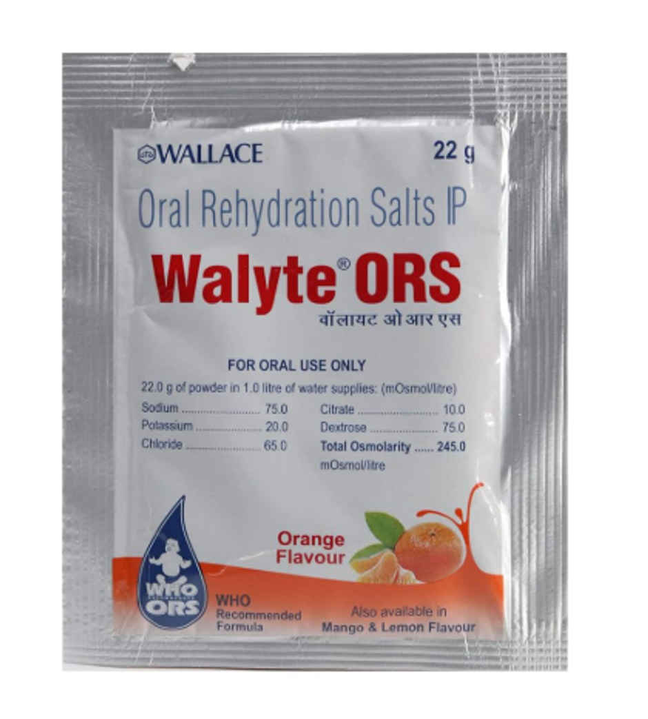 Walyte ORS Orange Powder 22gm Combo 
