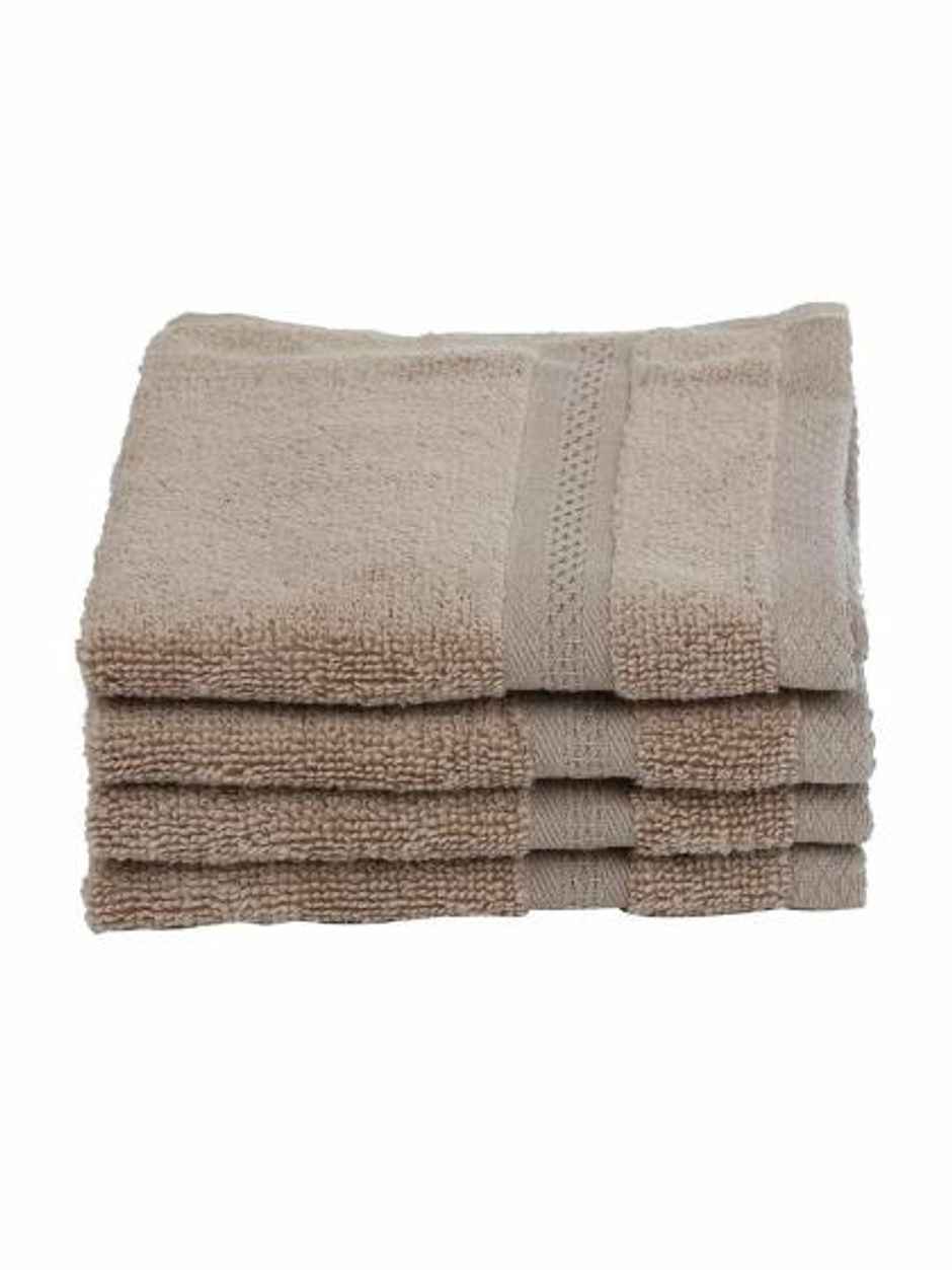 Bianca Face Towel Soft Beige | 500 GSM | - 30cm x 30cm | Pack of 4
