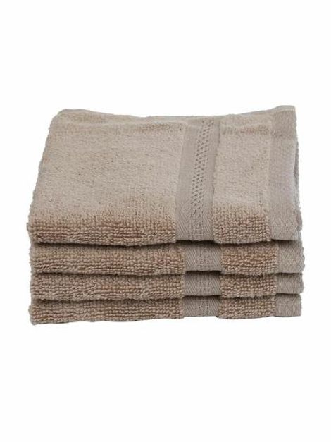 Bianca Face Towel Soft Beige | Set of 4- 30cm x 30cm