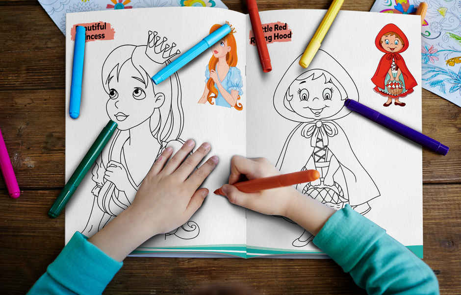Princess-Creative Copy To Colour | Fun Colouring Book for Children | Kids Copy Colouring Book