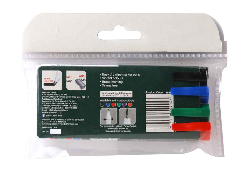 Faber-Castell-Whiteboard Marker Pen Set Of 4