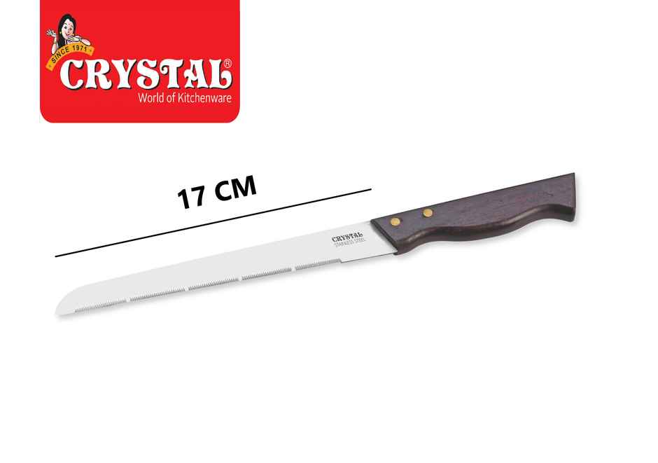 Crystal Bread Knife (Alloy Steel Silver) - 7 Inch Blade