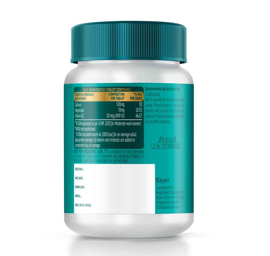 Supradyn Naturals Calcium | Supports Bone Strength | Muscle Function | Joint Health