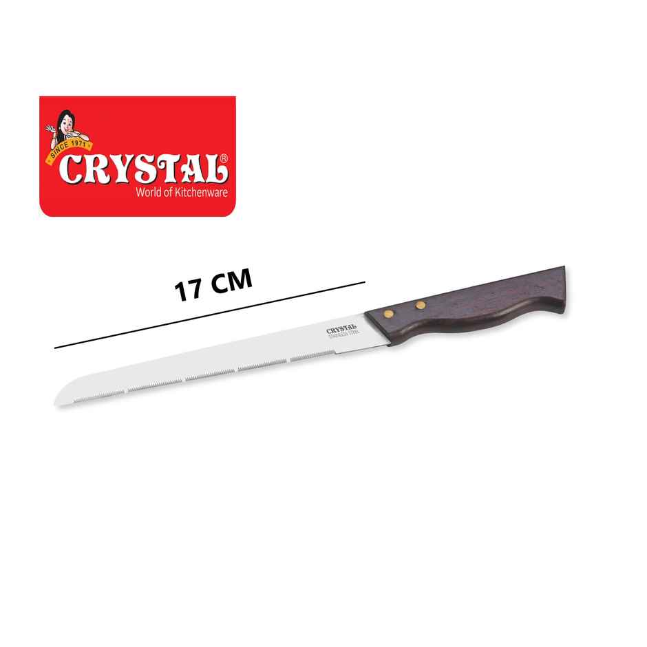 Crystal Bread Knife (Alloy Steel Silver) - 7 Inch Blade