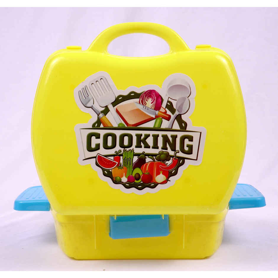 Toyshine Kitchen Set Cooking Toy Play Set in Briefcase For Kids | 26 Pcs | 4+ years | Yellow