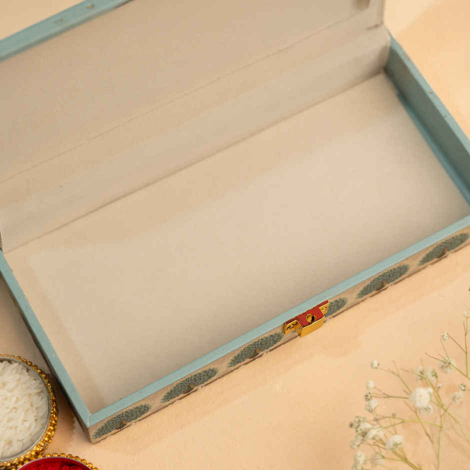 Diacraft Premium Peacock Elegance Double Gaddi Shagun Box | Pichai