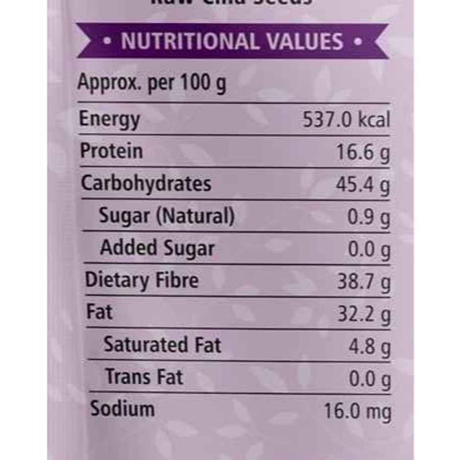 Heka Bites Raw Chia Seeds | Premium Seeds | Weight Loss Source Of Omega -3 & Calcium