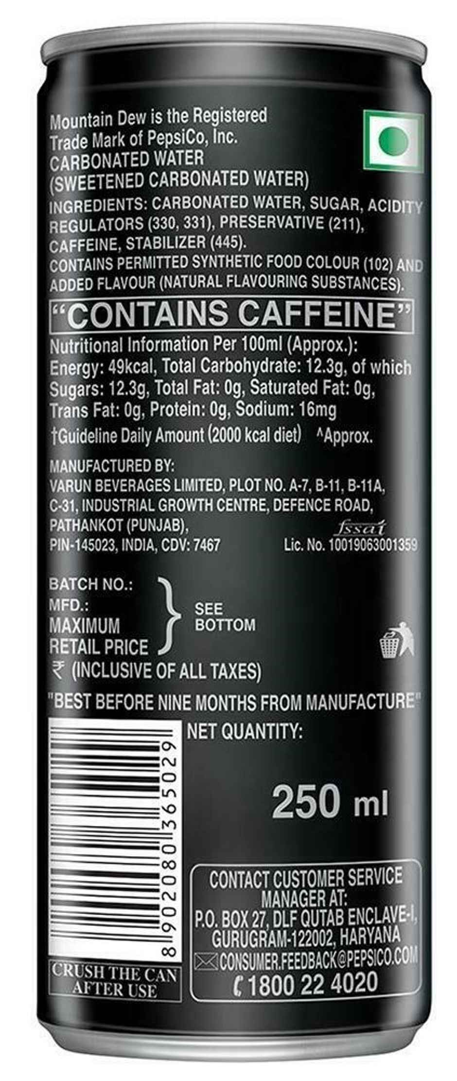 Mountain Dew Lemon Soft Drink Combo