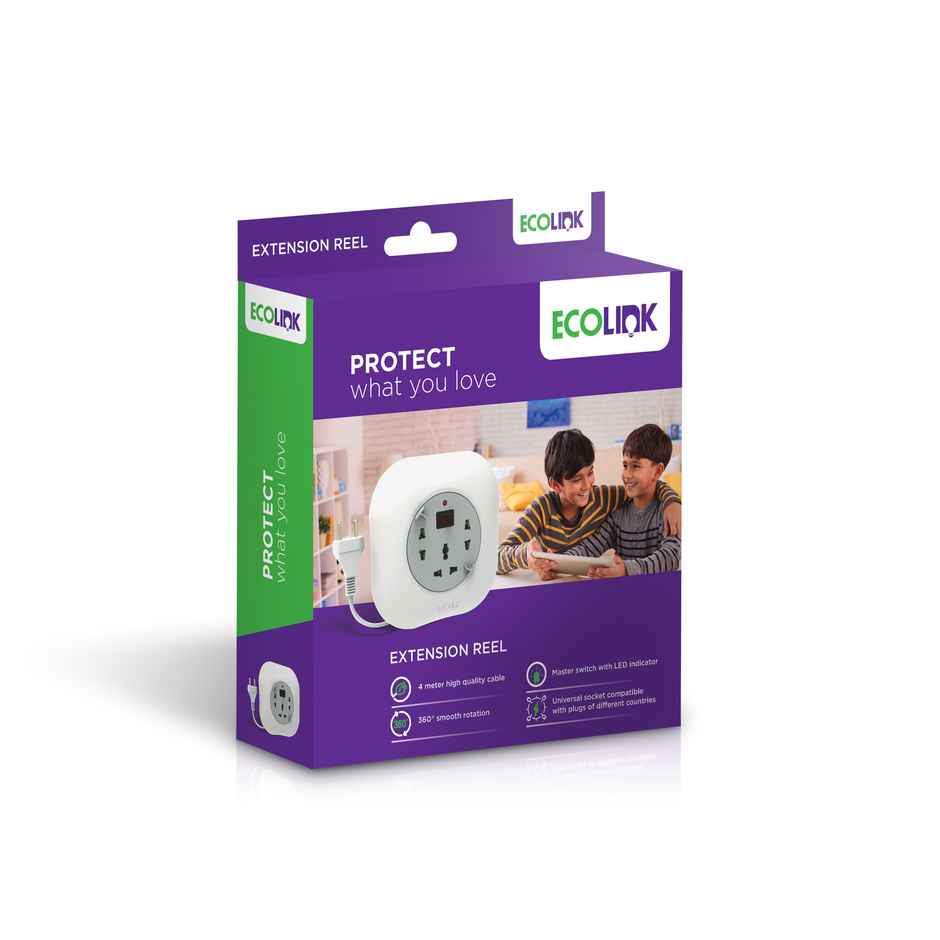 Ecolink By PhilipsExtension White 3 Socket Extension Boards, 1.5 m Cable - White