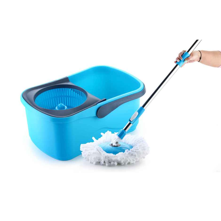 Proclean Elegant Bucket Spin Mop | With Telescopic Rod - 19-22 mm | With 2 Microfiber Mop