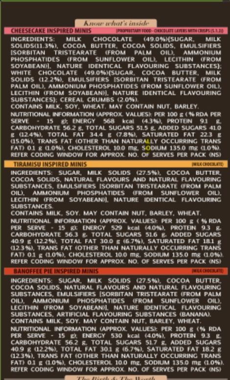 Fabelle Choco Deck Dessert Collection Minis Chocolate Pack