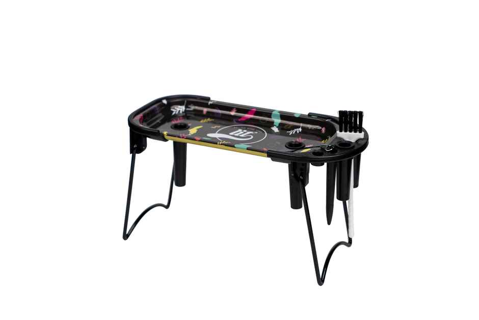 Lit Cone Loader Metal Rolling Tray With Stand