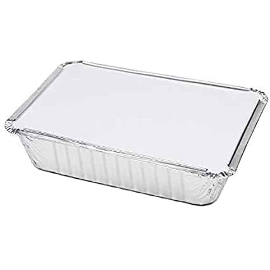 Disposable Aluminium Container With Lid | Pack Of 25 | 450 ml | Tempware