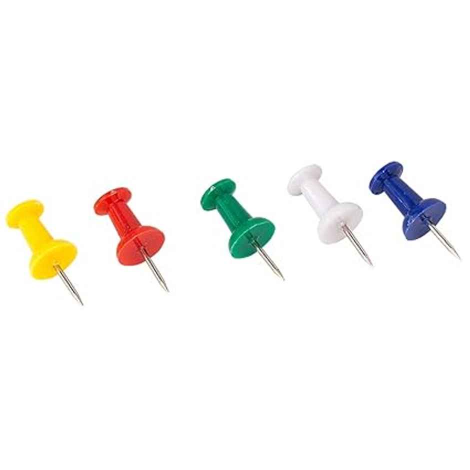 Deli E0021 Color Push Pins, 23 mm Assorted Pins