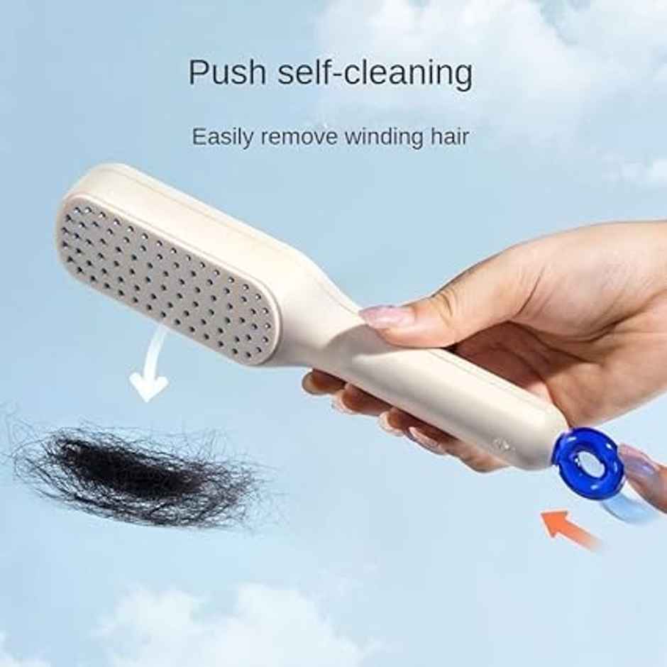 Bronson Professional Self Cleaning Hair Brush | Easy Styling | Anti-Static Technology | Multicolour