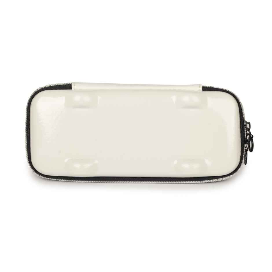 Qips Zip Closure Printed Car Pencil Holder Case - 3889 White