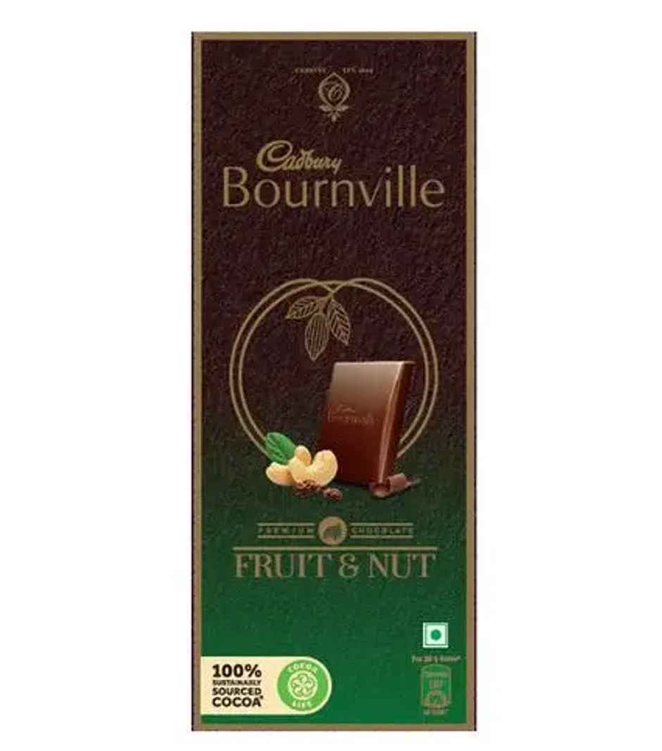 Cadbury Bournville Fruit & Nut 50% Dark Chocolate Bar Combo