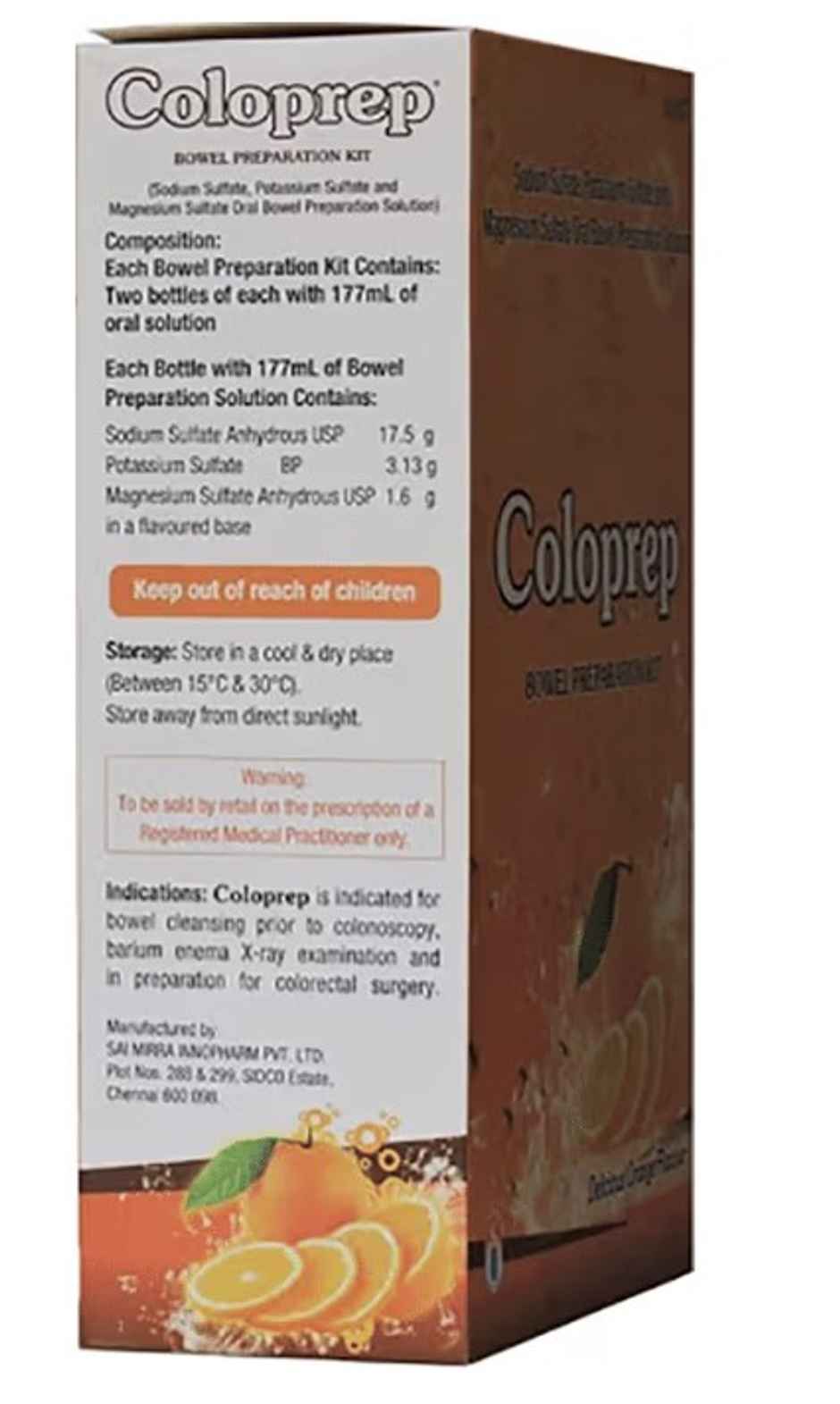 Coloprep Delicious Orange Flavour Bowel Preparation Kit