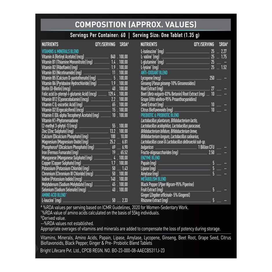 MuscleBlaze MB-Vite Daily Multivitamin (60 Tablets)