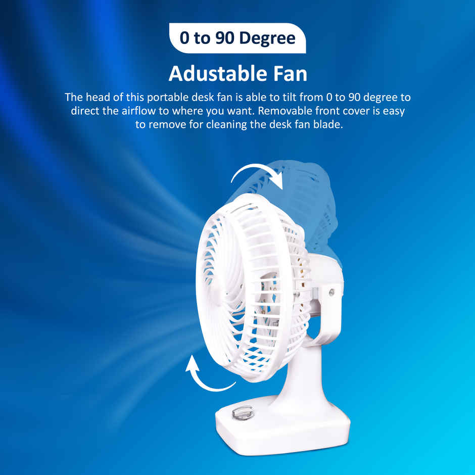 Etech AiriOnn Table and Wall Fan| Sweep 230mm (9) | RPM 2400, 2600 | Wattage 65W | High Speed