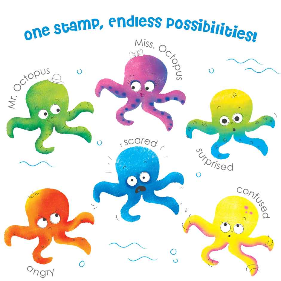 Imagimake Stamp Art | Jungle & Ocean | Creative Toy | Themed Stamp Painting Craft Set