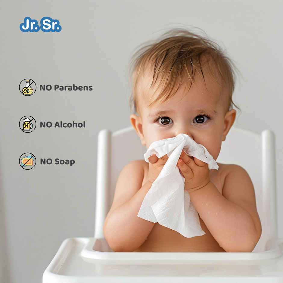 Jr. Sr. Baby Wipes Enriched with Vitamin E Aloe Vera and Chamomile Oil