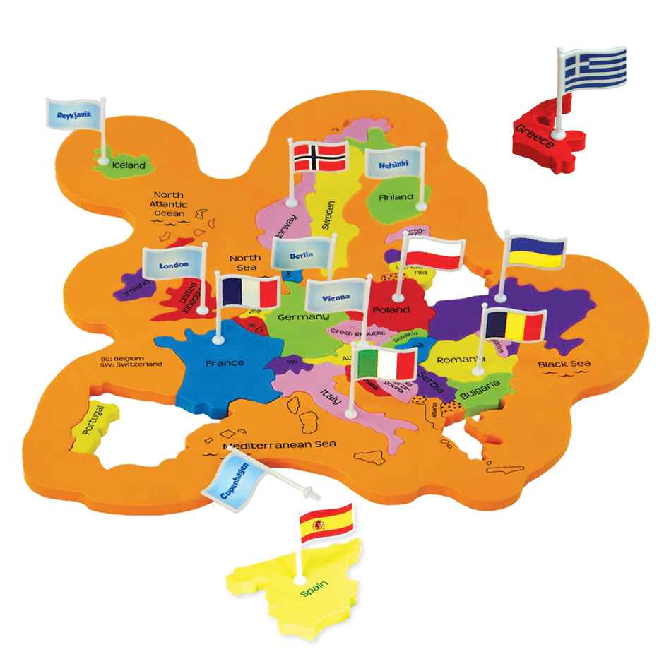 Imagimake Mapology World Flags & Capitals Puzzle | Geography Learning Toy | Flag Recognition Game