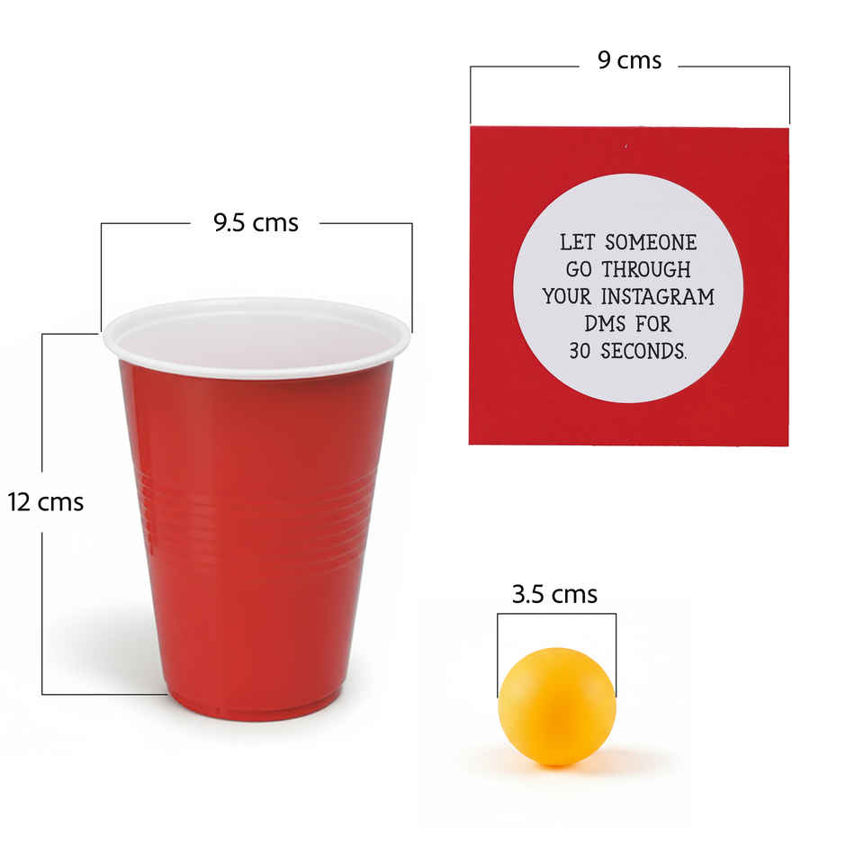 Beer Pong Glasses and Cards Set | 20 Glasses and 20 Dares | Party Needs | Propcon