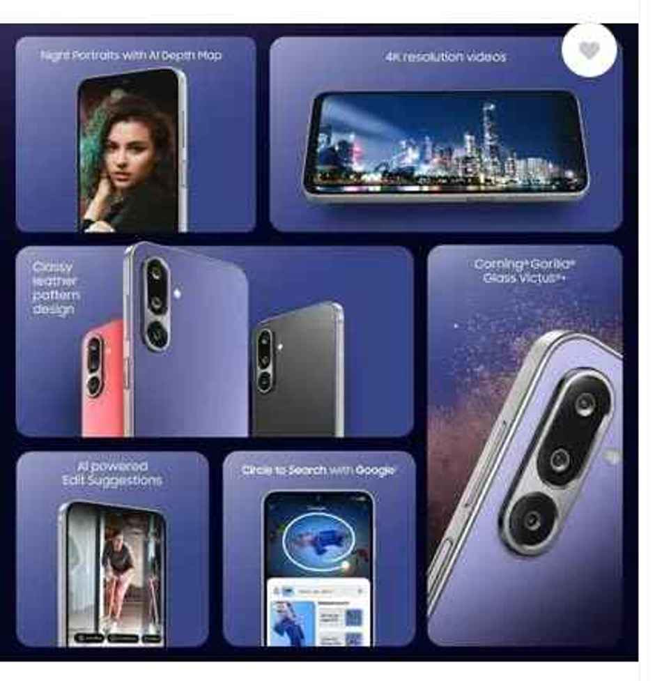 Samsung Galaxy F36 5G | 6 GB RAM | 128 GB Storage | 6.7 inches Display | 5G, 4G, 3G | Violet