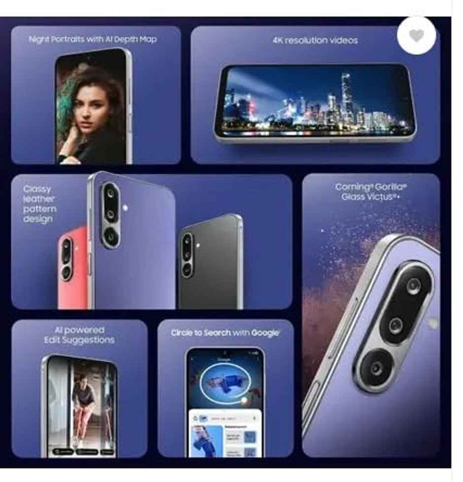 Galaxy F36 5G | 6 GB RAM | 128 GB Storage | 6.7 inches Display | 5G, 4G, 3G | Violet