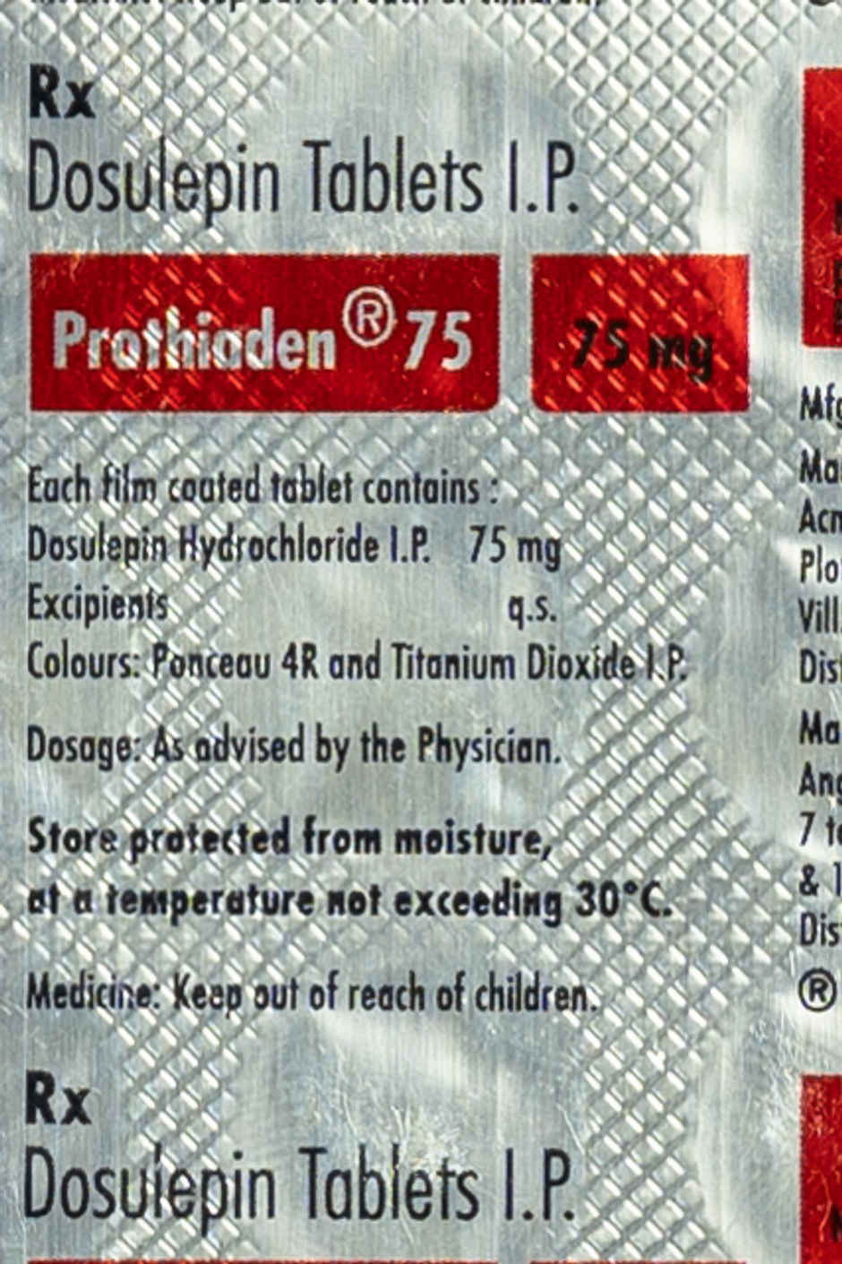 Prothiaden 75 Tablet