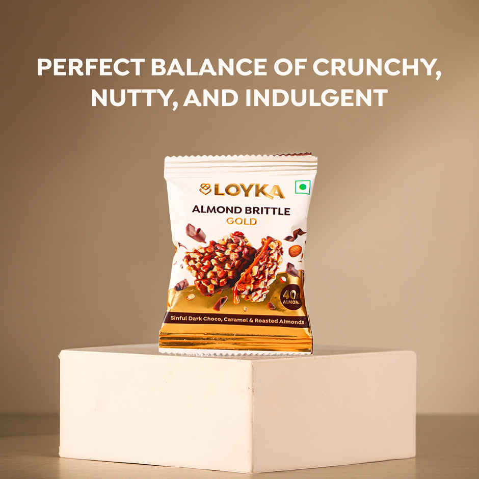 Loyka Almond Brittle Gold Chocolate Box | 43.5 G