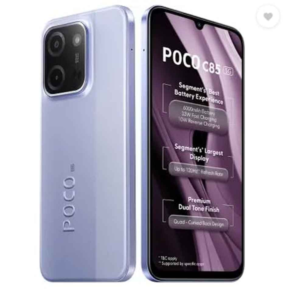 POCO C85 | 4GB RAM | 128GB Storage | Mystic Purple