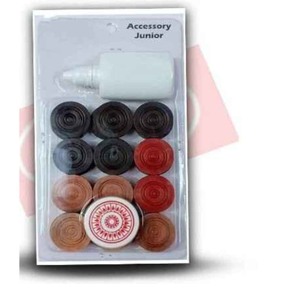 Classic Carrom Coin With Stricker And Carrom Powder