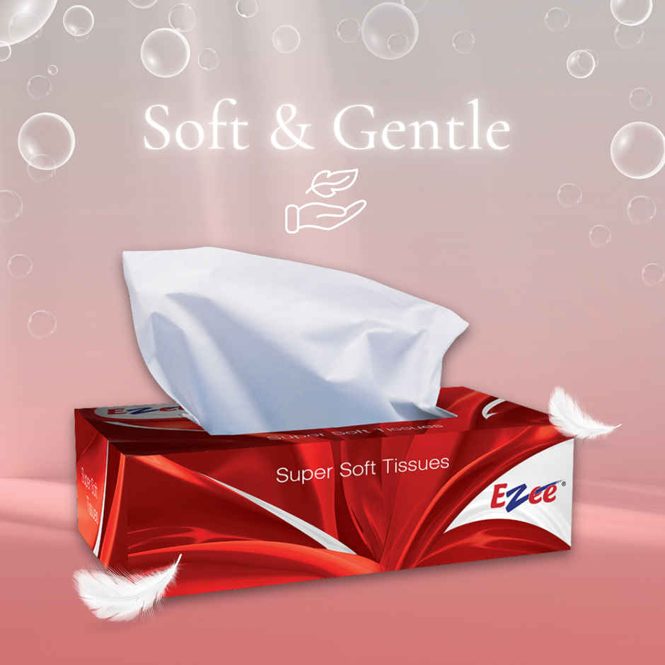 EZEE Facial Tissue Paper Pack | 400 Pulls | Carbox | 2ply - Assorted