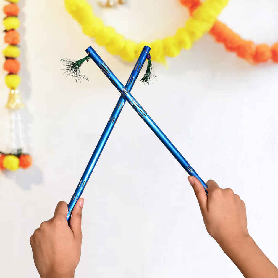 Aluminium Big Vertical Mix Dandiya Sticks | 15 Inches | House Of Festivals
