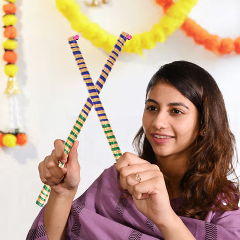 Designer Dandiya Stick | Multicolor | Satvik