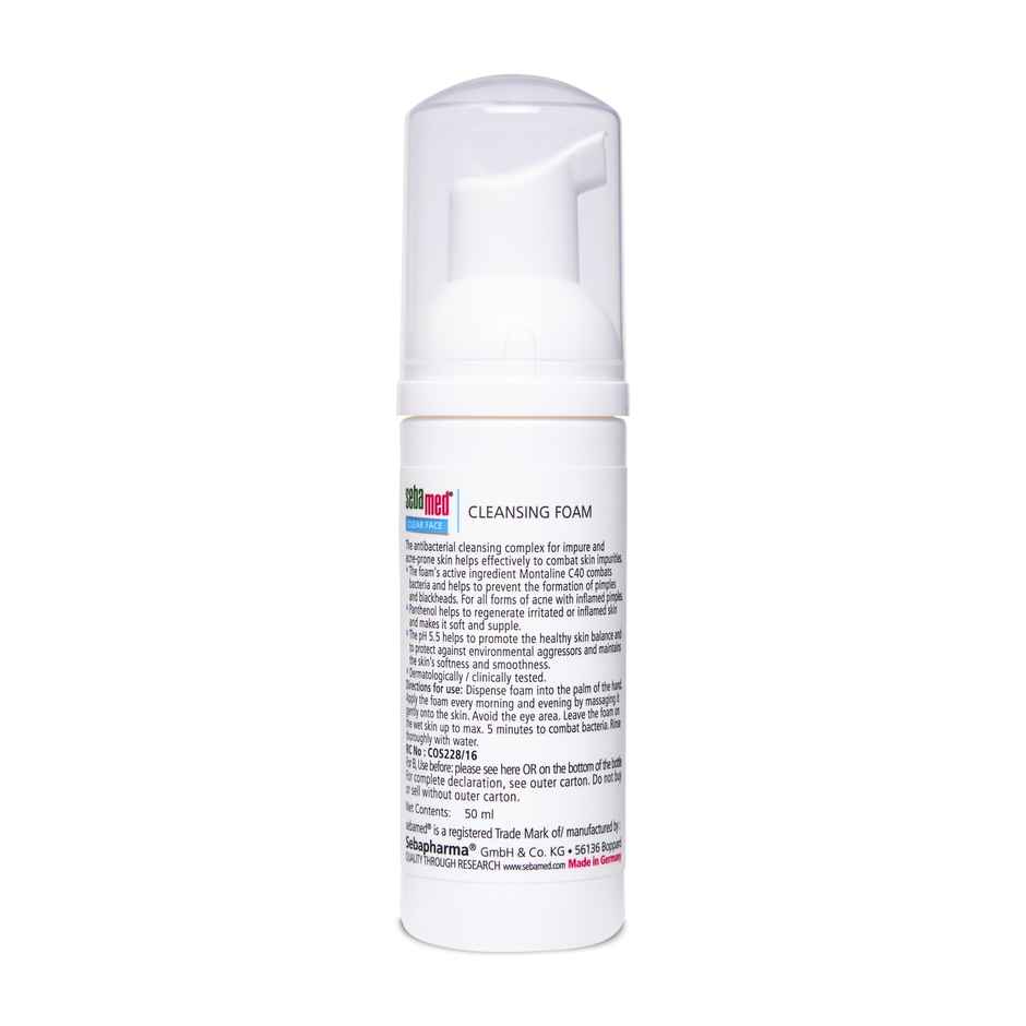 Sebamed Clear Face Cleansing Foam | pH 5.5 I Combats Pimples, Blackheads