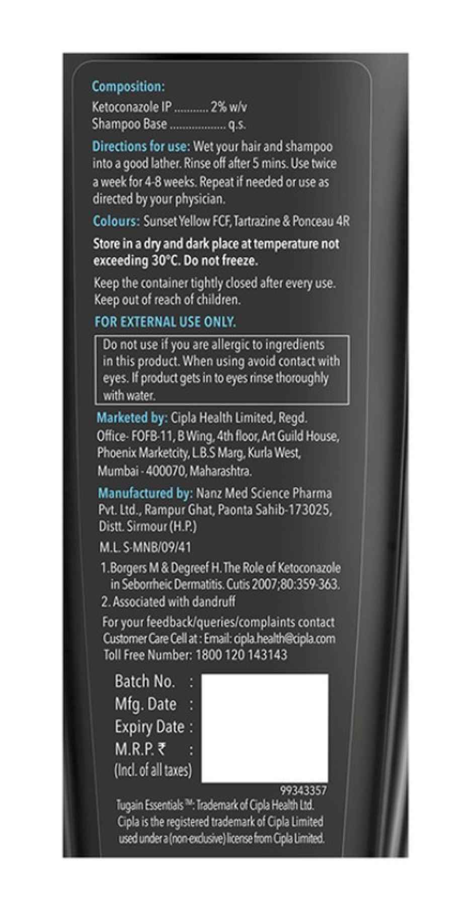 Tugain Essentials Shampoo