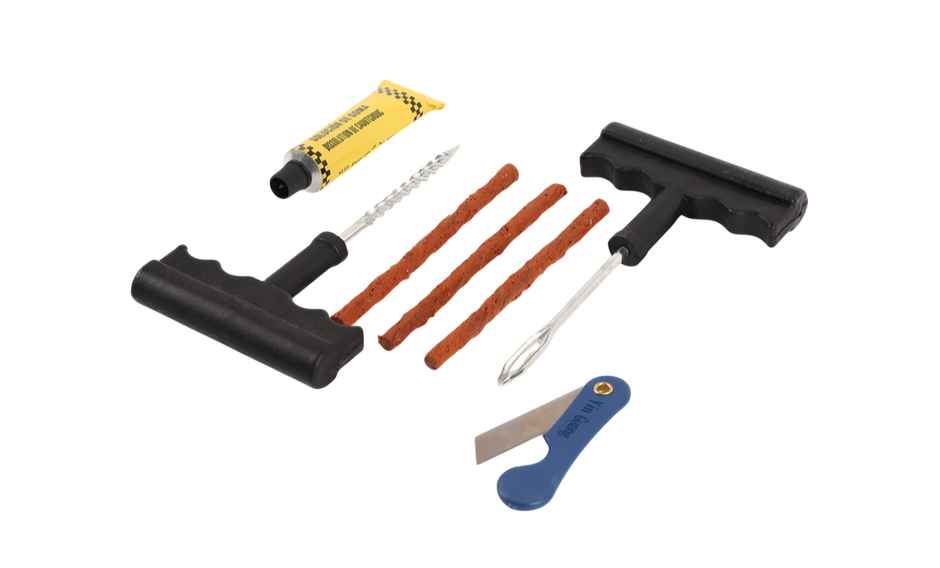 Motorzee Universal Tubeless Tyre Puncture Kit for Cars Bikes Trucks Autos