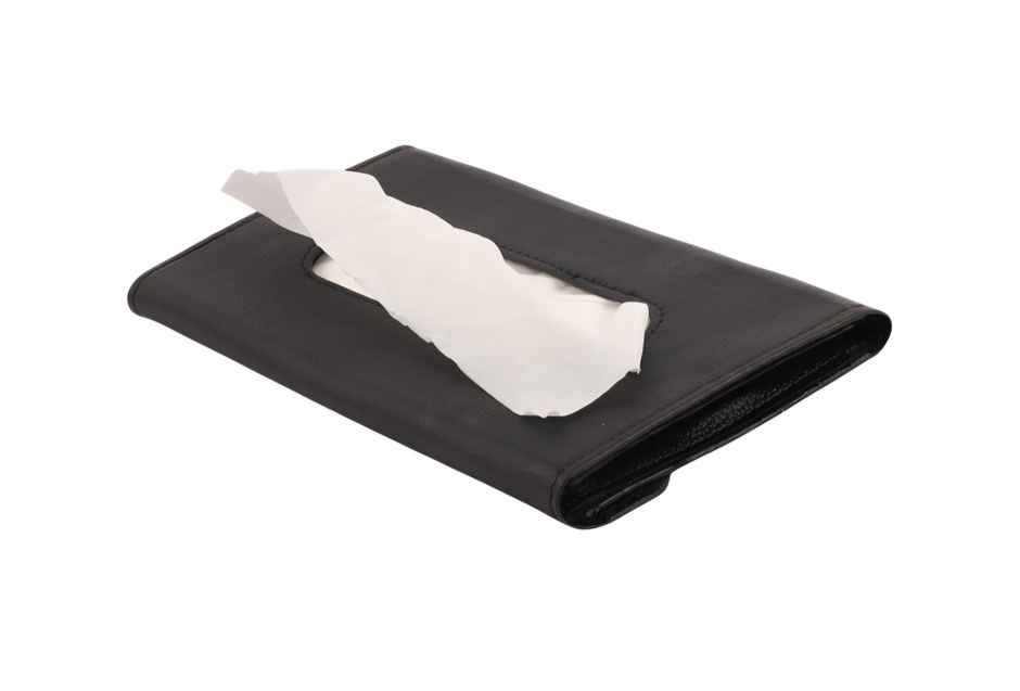 Motorzee Car Tissue Holder with Tissues Elegant PU Leather Tissue Paper Holder for Car