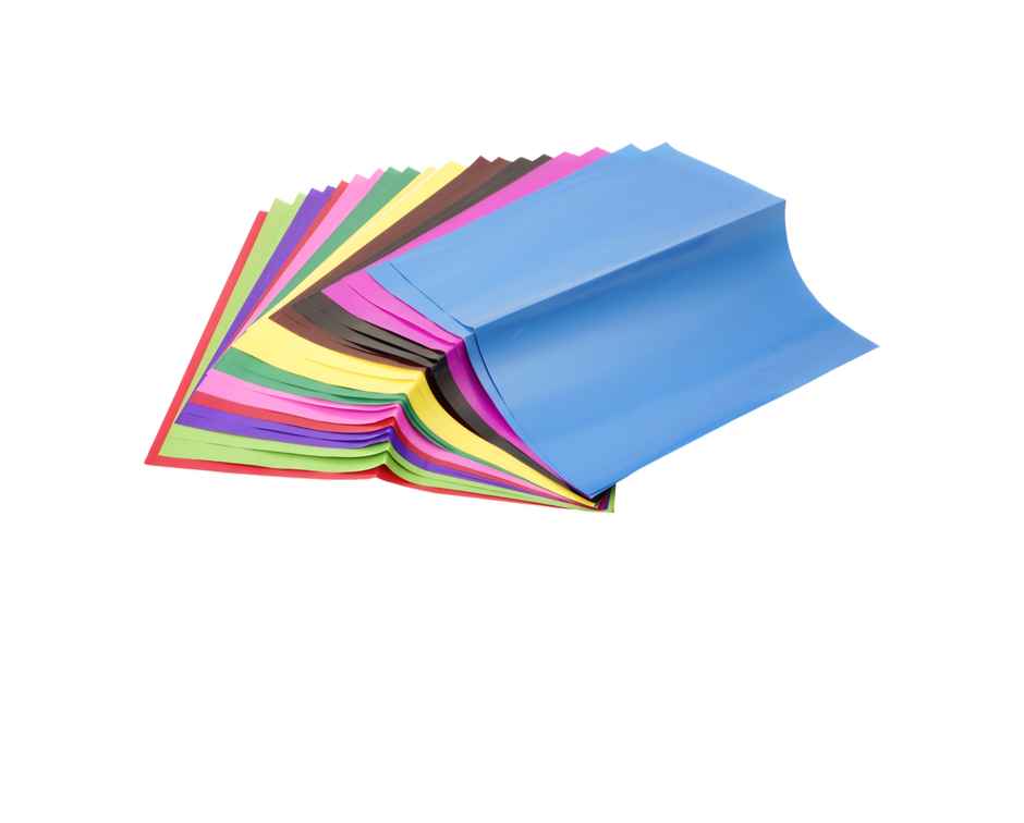Paperbees Glace paper Multicoloured Assorted Vibrant Colors Art and Craft Paper