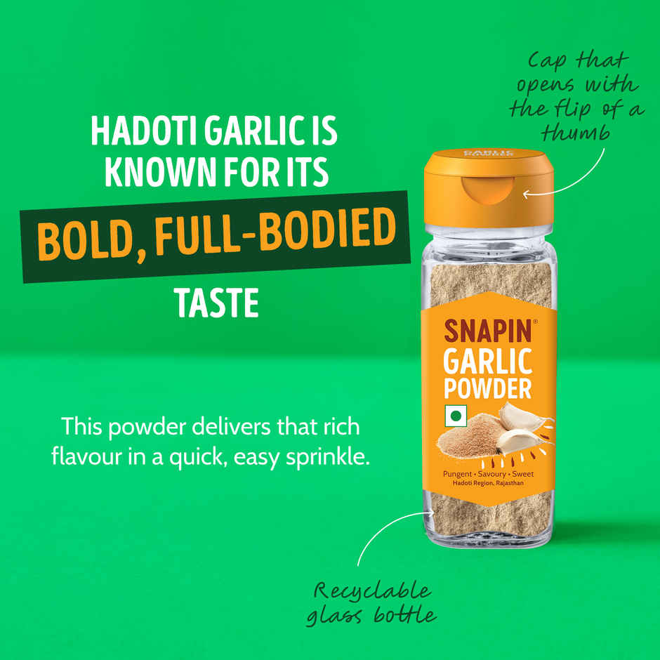 Snapin Garlic (Lahsun) Powder (40g) & Snapin White Onion Powder (40g) Combo